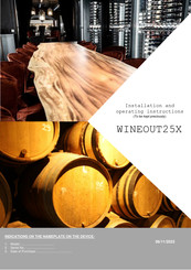 WINEMASTER WINEOUT25X Installation And Operating Instructions Manual