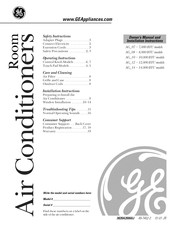 GE AG 10 Owner's Manual And Installation Instructions