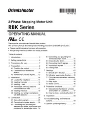 Oriental motor PK264PDAA Operating Manual