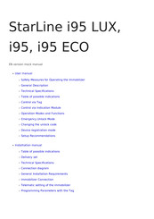 Starline i95 Manual