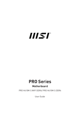 MSI PRO H610M-S WIFI DDR4 User Manual