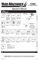 MTD YARD MACHINES Y2500 Operator's Manual