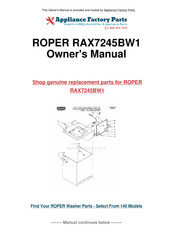 Roper RAX7245BW1 Use And Care Manual