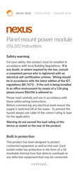 Nexus OSL102 Instructions Manual