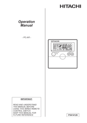Hitachi PC-AR Operation Manual