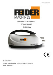 Feider Machines FOGGY HOME FHBE60W Instruction Manual