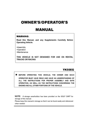 Linhai YK50EG Owner's/Operator's Manual