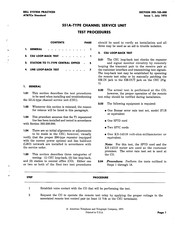 AT&T Bell System 551A Test Instructions