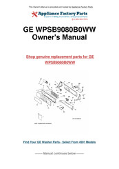 GE Profile WPSB9080B0WW Owner's Manual