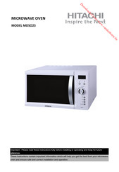 Hitachi MDSO23 Manual