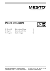 Mesto SAUGFIX 3273PS Instructions For Use Manual