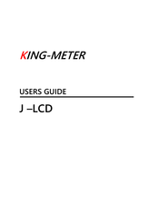 King-Meter J-LCD User Manual