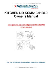 KitchenAid KCMS135HBL0 Use & Care Manual