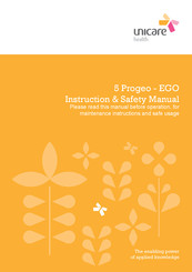 Unicare Health 5 Progeo EGO Instruction & Safety Manual