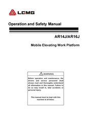 LGMG AR14J Operation And Safety Manual