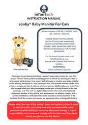 Infanttech zooby 1000-K9 Instruction Manual