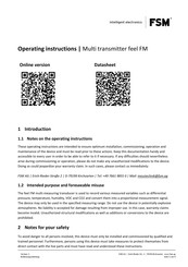 FSM feel FM Operating Instructions Manual