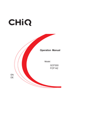 Chiq GCF300 Operation Manual