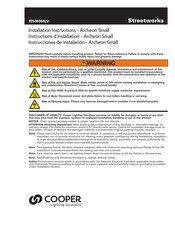 Cooper Lighting Solutions Streetworks Archeon Small Installation Instructions Manual