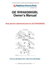 GE WWA8300P Use And Care Manual