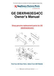 GE DBXR463EG4CC Owner's Manual