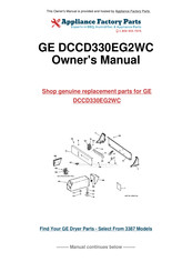 GE DCCD330EG2WC Installation Instructions Manual