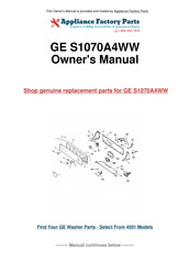 GE S1070A4WW Owner's Manual