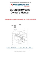 Bosch HMV0395 Service Manual