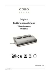 CASO DESIGN VS2505 Instruction Manual