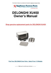 DeLonghi XU450 Directions For Use Manual