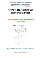 Roper RAB5232EW0 Use And Care Manual