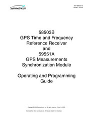 Symmetricom 59551A Operating And Programming Manual