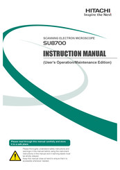 Hitachi SU8700 Instruction Manual