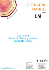 G-Tek LM IN074 Operating Manual