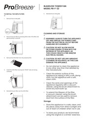 ProBreeze PB-F-22 Manual