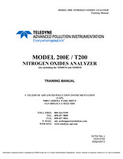 Teledyne 200E Training Manual
