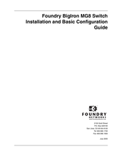 Foundry Networks BigIron MG8 Installation And Basic Configuration Manual