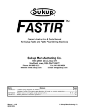 Sukup Fastir Owner's Instructions Manual