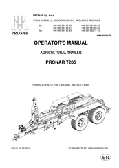 PRONAR T285 Operator's Manual