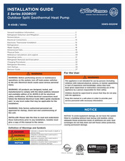 WaterFurnace 500RO11 Installation Manual