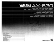 Yamaha AX-630 Owner's Manual