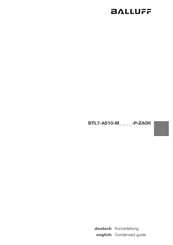 Balluff BTL7-A510-M-P-ZA0H Series Condensed Manual