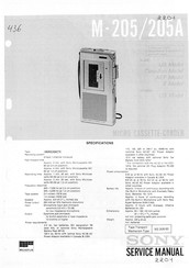 Sony M-205 Service Manual