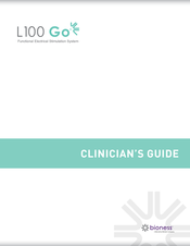 Bioventus bioness L100 Go Clinicians Manual