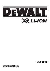 DeWalt DCF85MP2T Original Instructions Manual
