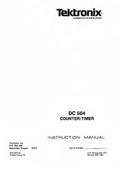 Tektronix DC 504 Instruction Manual