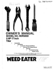 Weed Eater VIP HDR500D Owner's Manual