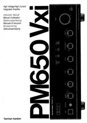 Harman Kardon PM650 Vxi Instruction Manual