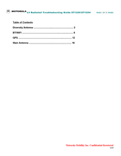 Motorola XT1225 Troubleshooting Manual