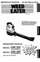 Weed Eater GBI 22V Operator's Manual